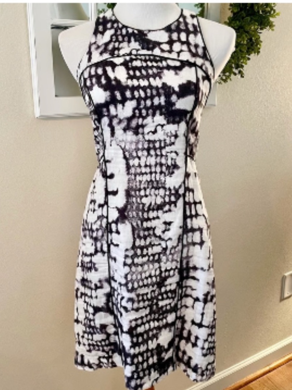 Cynthia Rowley Black & White Linen Dress